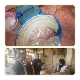 معدوم سازی ۳۶ کیلوگرم سنگدان مرغ و گوشت و ران بوقلمون تاریخ مصرف گذشته و فاسد